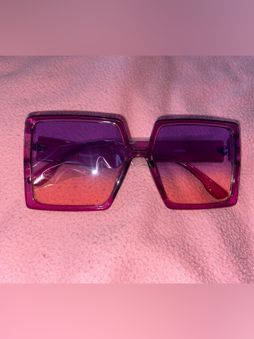 Bold Square Purple Sunglasses